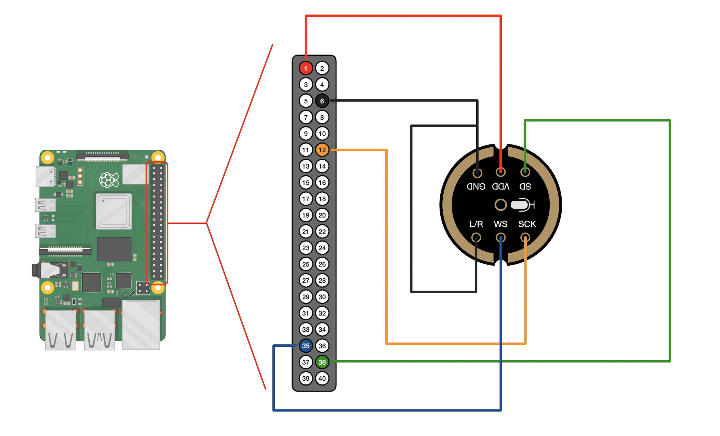 单声道接线示意图